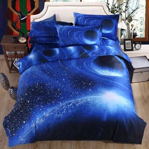 3d galaxy stars bedding set duvet/doona cover bed sheet pillow cases 3/4pcs bedclothes queen twin XL bed
