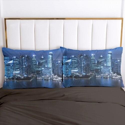 3D HD Custom Pillow Case Pillowcase 50x70 50x75 50x80 70x70cm Decorative Pillow Cover Bedding City night Drop ship