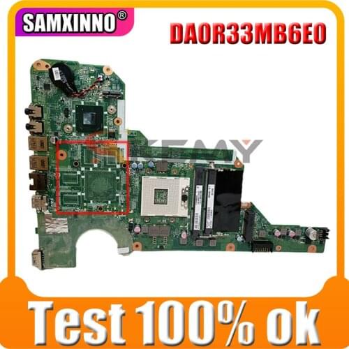 AKemy Laptop motherboard For HP Pavillion G4 G6 G7 G4-2000 G6-2000 G7-2000 Mainboard DA0R33MB6E0 680568-001 680568-501