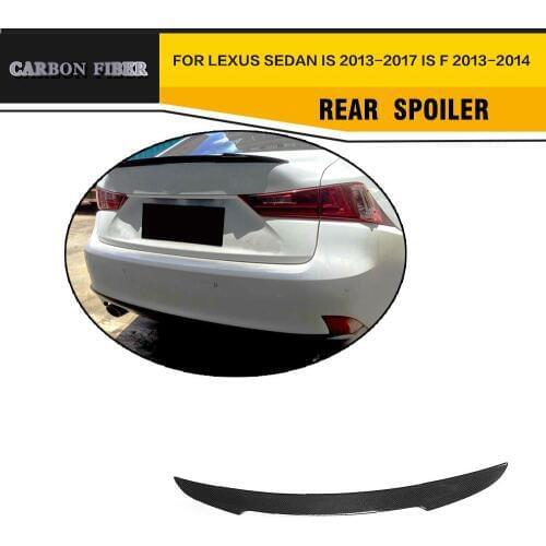 Carbon Fiber Auto Car Rear Trunk wing boot lip Spoiler for Lexus IS250 IS350 IS300 2014UP