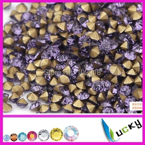Free shipping1440pcs ss20 round shape cristal stones point back rhinestones chatons tanzanite color for jewelry making suppliers