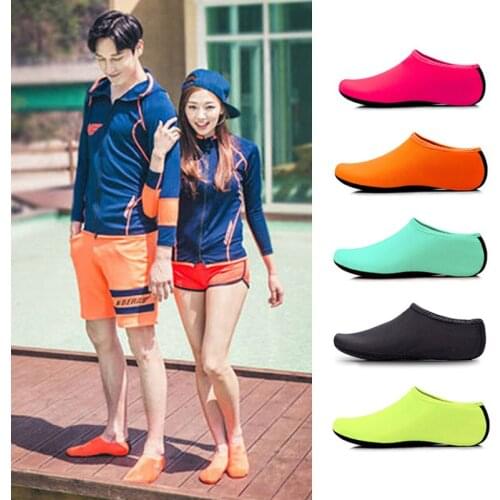 Swim shoes non-slip anti-cut solid color summer barefoot skin-on-skin beach socks shoes diving equipment snorkeling shoes