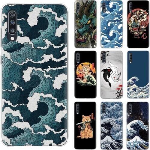 Spray Waves Japan Culture For Samsung A50 A10 A20E A51 A10 A20S Phone A30S A40 A50 A70 A71 Case For Samsung A6 A7 A8 J7 J8 Cover