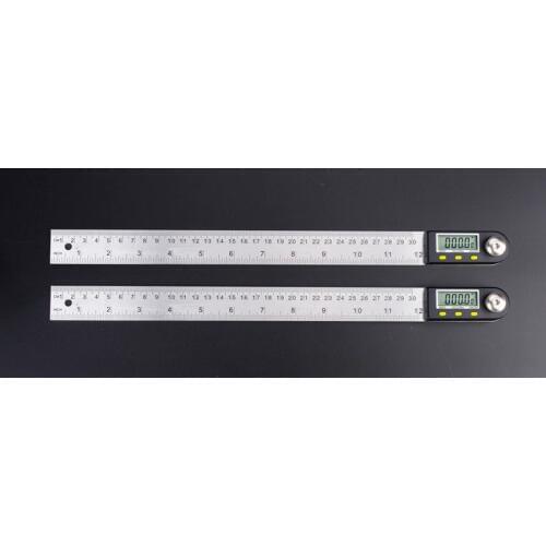 300mm IP54 Stainless Steel Digital Protractor Inclinometer Goniometer Angle Ruler 12" Electronic Level Angle Gauge Finder Meter