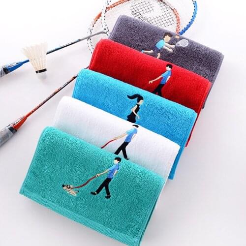 Cotton Sports Towel Water-Absorbing Soft Quick-Dry Running Yoga Gym Towel