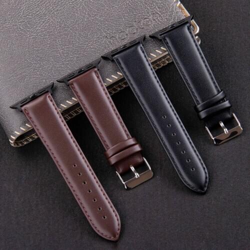 Leather Watch Strap for Apple Watch 44mm 40mm Leather Bracelet Apple Watch 6 5 4 3 2 1 SE for iWatch 42mm 38mm Belt Accessories