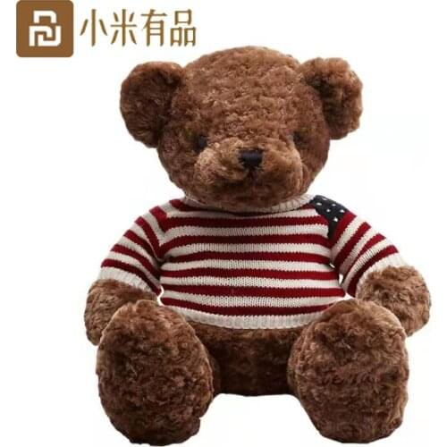 Xiaomi Yopin Bear Plush Toy Teddy Bear Doll cuddle bear give girl gift American sweater bear single pack Gift for Kids Child