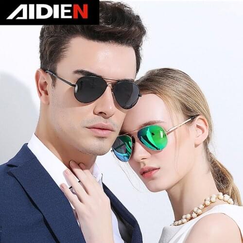 Men Polarizing Sunglasses aviation vintage women Glasses Classic pilot Brand Design Retro mirror UV400 Driving Sun glasses