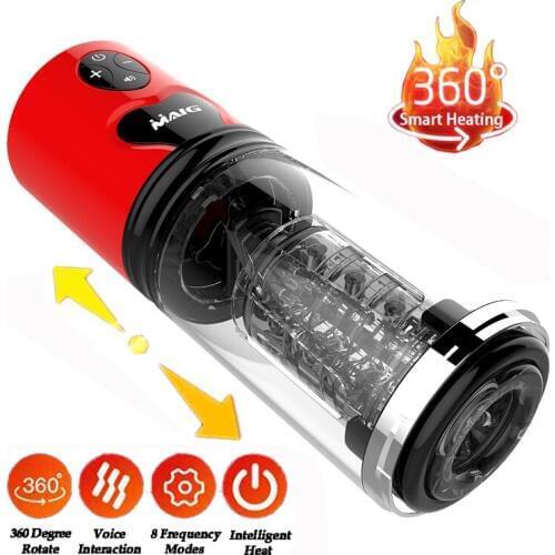 Male Masturbator Telescopic Rotation Vibrations Electric Masturbator Cup Artificial Vagina Sex Machine Adult Sex Toys For Men