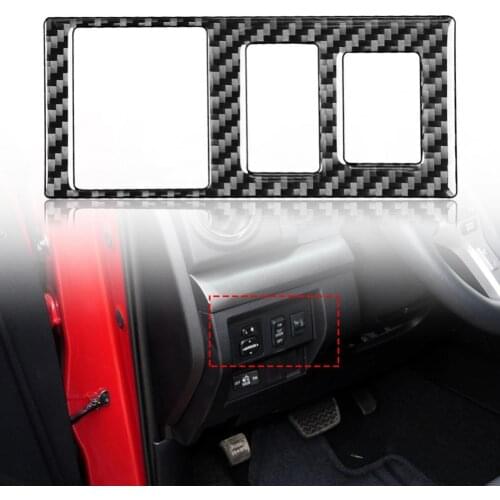 Carbon Fiber Frame Sticker Protective Exquisite Craftsmanship Headlight Switch Frame Covers for Toyotas Tundra 2014-2018