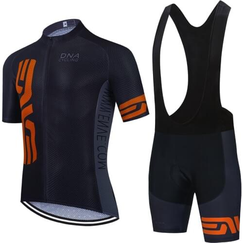 Cycling New 2021 Orange Black PRO JERSEY 20D Bike Shorts Set Ropa Ciclismo MEN Summer Quick Dry CYCLING Maillot Pants Wear