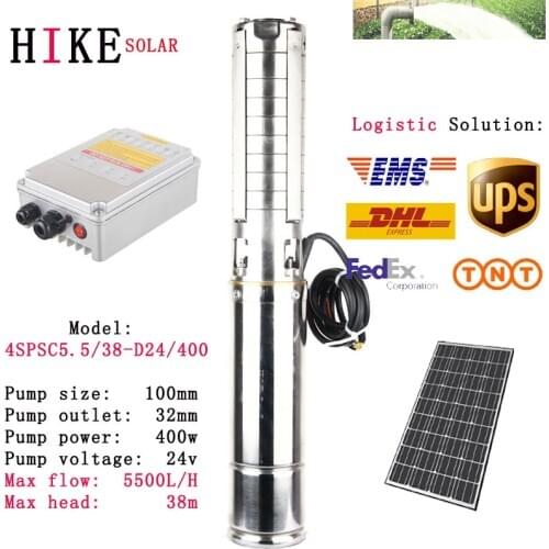 Hike solar equipment Solar Water System / solar water pump zambia / solar pump 0.6 hp Solar pump system 4SPSC5.5/38-D24/400