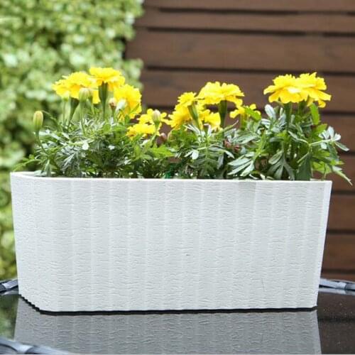 Portable Planter Automatic Watering Flower Pot Window Box Indoor/Outdoor Planter Pot for Plants Flowers Herbs Succulents
