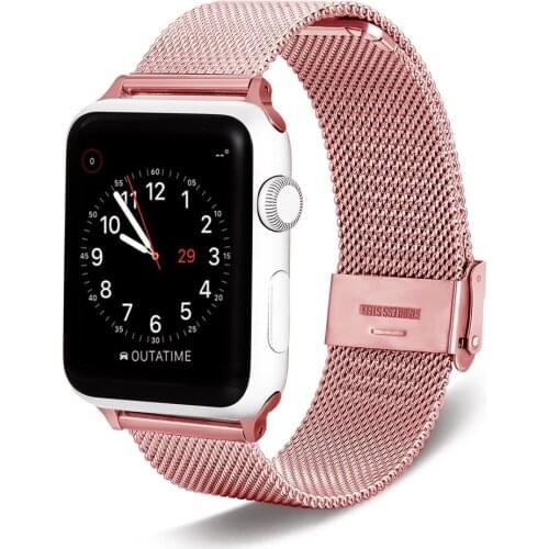 For Apple Watch strap 38/40 42/44mm stainless steel metal strap Iwatch strap Bracelet strap series 1 2 3 4 5 6 Unisex strap