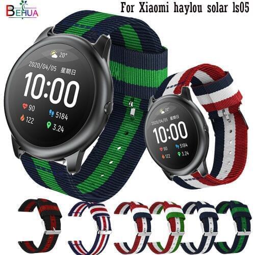 Nylon Sport Strap band 22MM watch band For Xiaomi haylou solar ls05 smart watch Strap Bracelet Replacement Wristband durable new