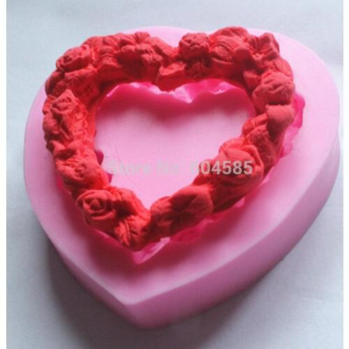 Heart Garland Silicone Mold Chocolate Fondant Mold Cake Decoration
