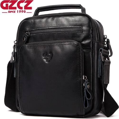 Quality Leather Mens Handbag Shoulder Bag Fashion Trends Cow Leather Messenger Bag Stylish Casual Male Crossbody Shoulder Bags