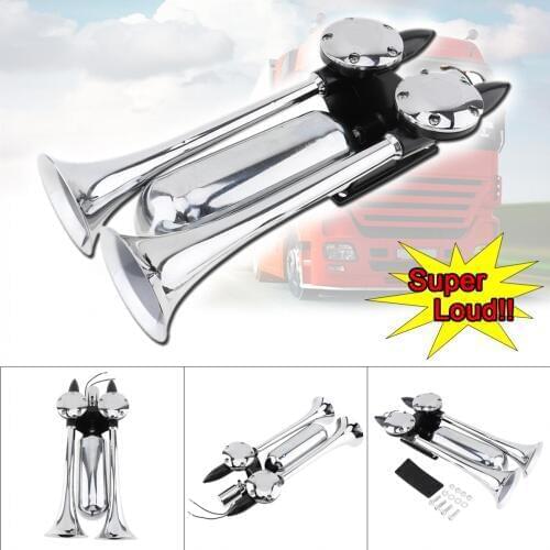 Universal 12~24 V 100~115 DB Super Strong Noisy Air Compressor Dual Trumpet Air Horn for Car Truck Boat Train Vehicle