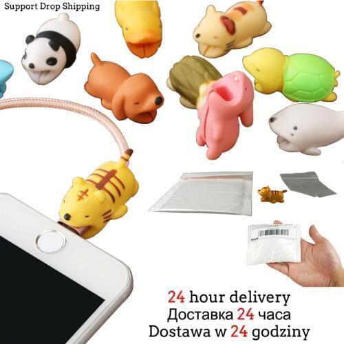 Animal Cable Bites Protector for Iphone/Android USB Protege Cable Charger Squishy Toys Toy Phone Accessory Fangs Practical Joke