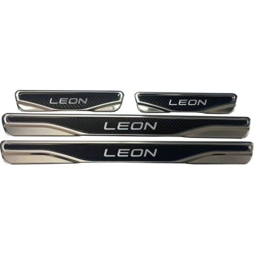 Door Sill Guards-Door Sill Cover Chrome-Carbon for Dacia Logan 2 Chrome Door Sill Guard 4 Pieces Over 2013-2020