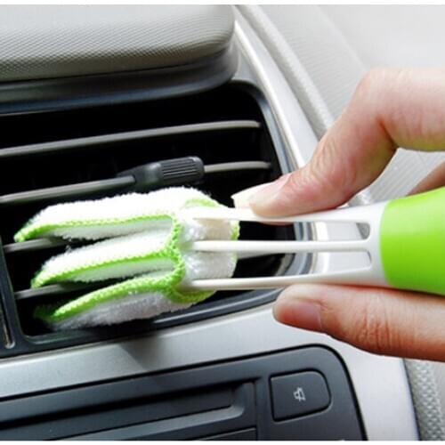 1PC Car Cleaning Brush Double Ended Car Air Vent Slit Cleaner Brush Dusting Blinds Keyboard Cleaning Brushes Home Cleaner