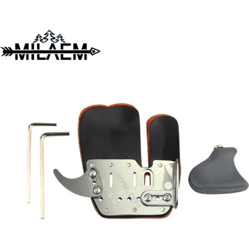 1 Piecet Archery Finger Guard Aluminum Frame Protect Your Hand When Shooting Useful Shooting Hunting Accessories