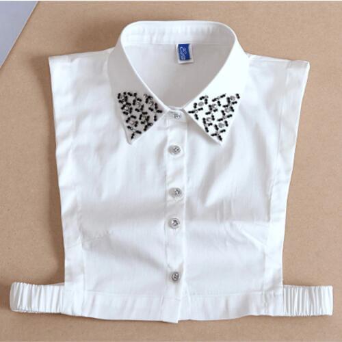2018 New trendy Decorative fake collar shirt collar wild autumn winter shirt sweater fake collar shirt sweater colorful Blouse
