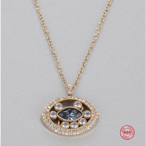 2020 Fashion Charm Pure 925 Silver Original 1:1 Copy, Personality Mystery Element Fashion Necklace Female Luxury Jewelry Gifts