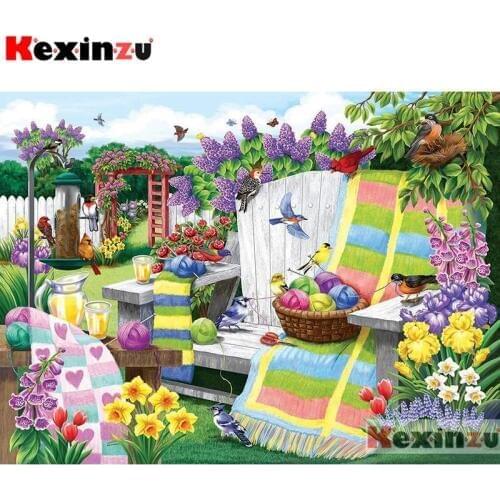 KEXINZU Full Square/Round Drill 5D DIY Diamond Painting"Home garden"3D Embroidery handcraft work Cross Stitch Home Decor X0462