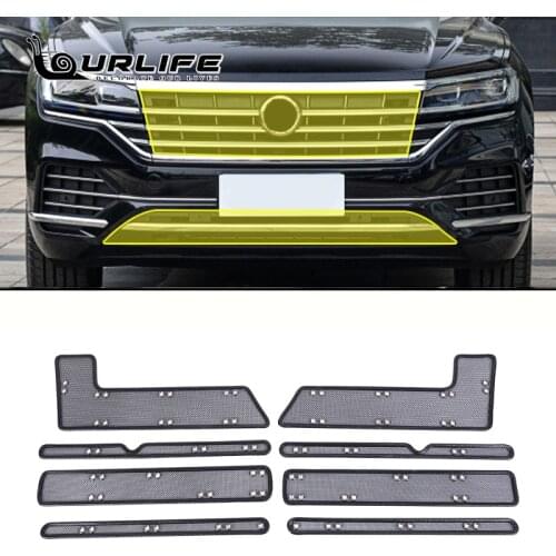For Volkswagen VW Touareg CR 2018 2019 2020 2021 Car Accessories Front Grille Insert Net Anti-insect Dust Proof Inner Cover Mesh