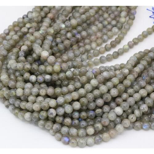 Pretty 4-14mm natural labradorite stone A+ round loose beads making diy necklace bracelet jewelry gifts 15" B3469