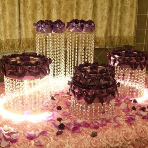 DZ5Pcs Wedding Cake Stand Banquet Party Cake Display Master Table Centerpiece Birthday Decoration Cake Cupcake Display