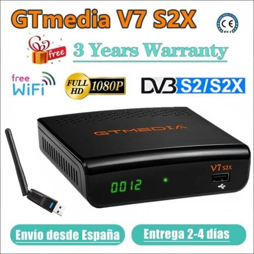Full HD GTMedia V7 S2X DVB-S2 Satellite Receiver Decoder + USB WIFI Upgrade by Freesat V7S HD Gtmedia v7s2x Receptor No APP