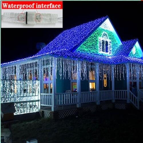 Outdoor waterproof connector icicle lights street garland lamp fairy lamp garden Christmas wedding New Year decorative