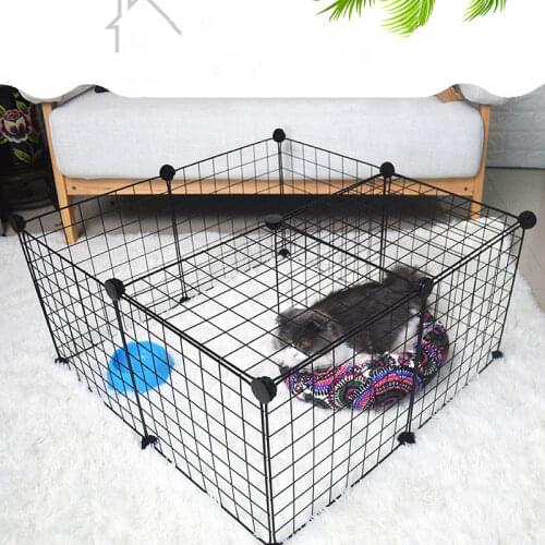 DIY Pet Dog Cages Kennels Playpen Iron Net Cat Puppy Kennel House Animal Bird Rabbit Guinea Pigs Isolation Fence Sleeping Room