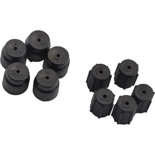 10 Pcs High Low Side AC Valve Cap Sealing Cover Universal R134a Valve Cover
