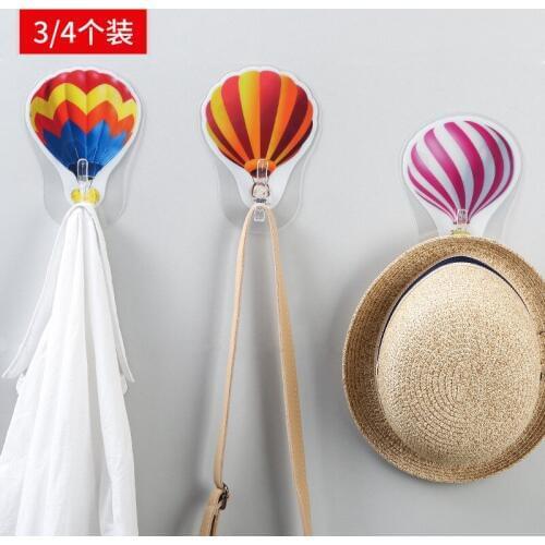 Cute Hot Air Balloon Unicorn Wall Self Adhesive Traceless Hooks Kitchen Bathroom Clothes Coat Hanger Hook