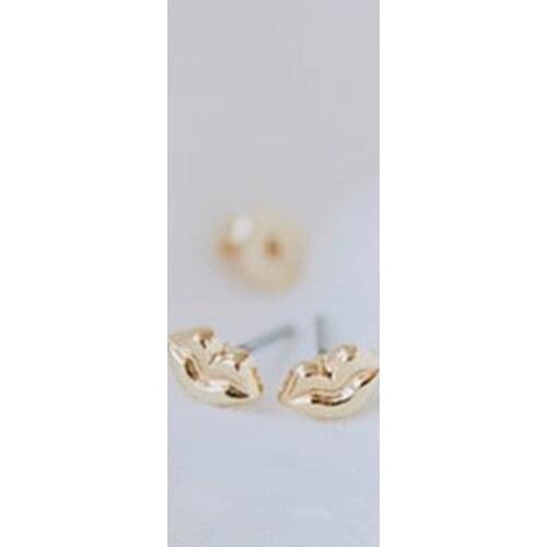 Fashion -color girl bling lip earrings