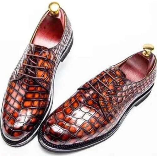 Chue men dress shoes men formal shoes crocodile leather men shoes new wedding leisure business banquet meeting