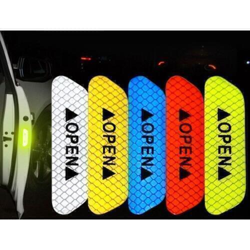 Car Door Stickers OPEN Reflective Tape Warning Mark for Kia Sportage Ceed Sorento Cerato Forte Stinger K900 2017 2018 2019