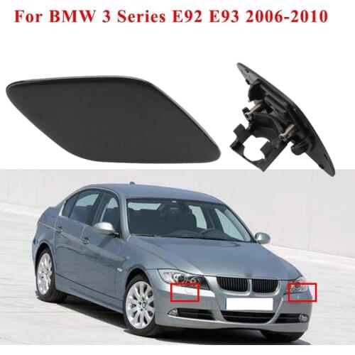 Left & Right Front Bumper Headlight Washer Nozzle Spray Jet Cover Cap for BMW 3 Series E92 E93 2006-2010 61677171659 61677171660