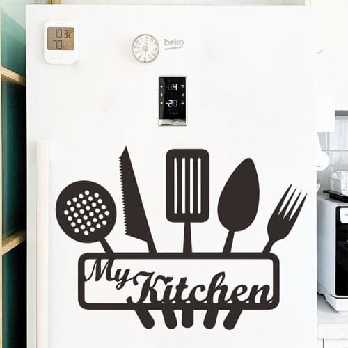 Wall Stickers Decor Utensils For Kitchen Home Decoration Accessories Restaurant Decals Dining Room Decorative Art Vinyl PosterS