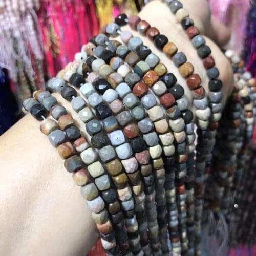 Natural stone picture stone for necklace charms jewelry bracelet making size 5x5mm