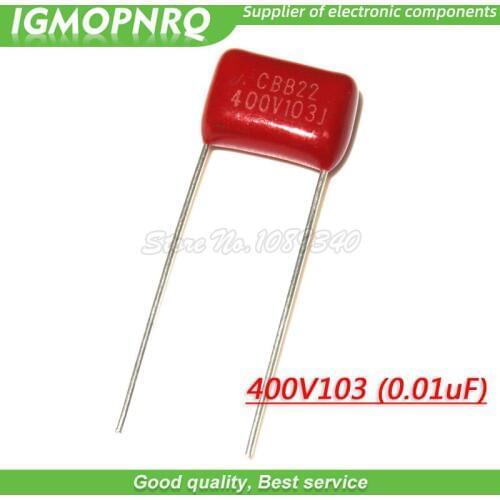10PCS 400V103J 0.01UF 10NF 103 400V Pitch 10MM CBB Polypropylene film capacitor 400V103J-P10