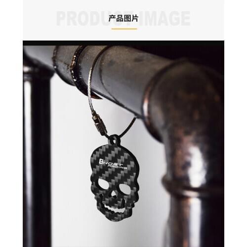 GHOST RACING motorcycle racing key chain creative pendant carbon fiber key chain
