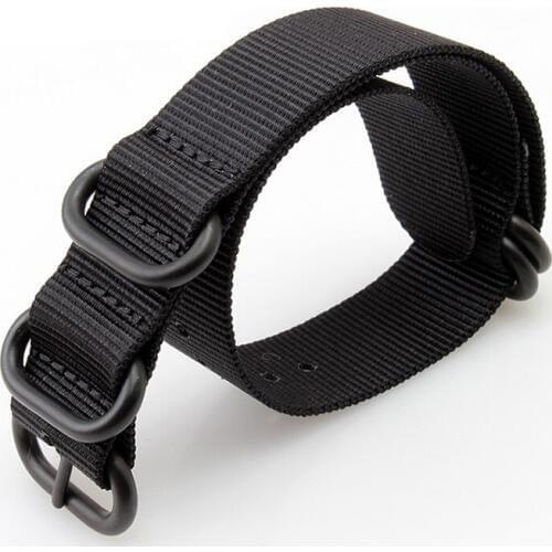 High Quality Nylon Black& Army Green For NATO ZULU watchband with stainless steel rings Sport watch strap 18mm 20mm 22mm 24mm