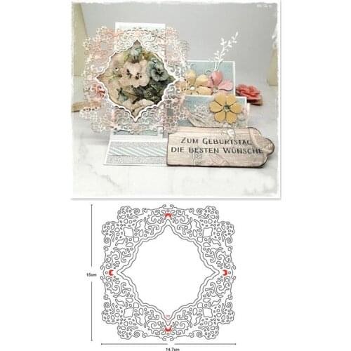Craft dies lace frame metal cutting dies cut die mold decorations Scrapbook dies knife mould blade punch stencils dies new 2021