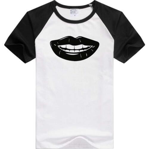 Mouth Lips Teeth Tooth Smile short sleeve casual Men Women T-shirt Comfortable Tshirt Cool Print GA887