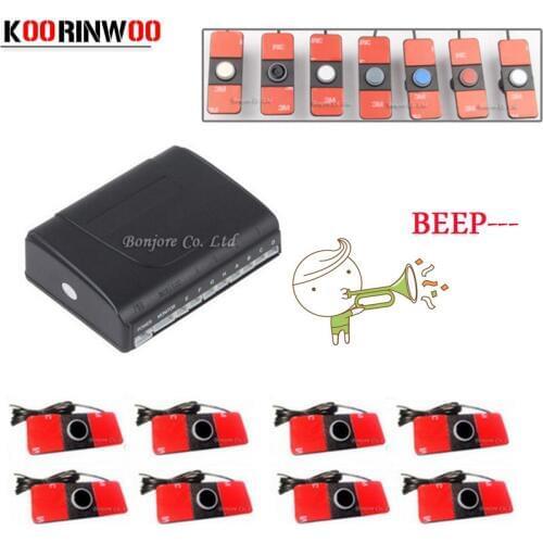 Koorinwoo Car Parking Sensors 8 Radars Original Video Parking System Alarm Speaker Parking Assist Car Accessories Parktronic