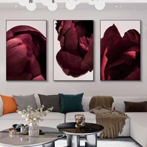 Nordic Modern Gorgeous Romantic Rose Flower Decorative Painting Living Room Wall Painting Bedroom Dining Room Mural